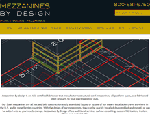 Tablet Screenshot of mezzaninesbydesign.com